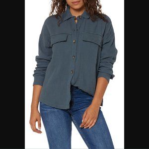 List Gauze Button-Up Shirt